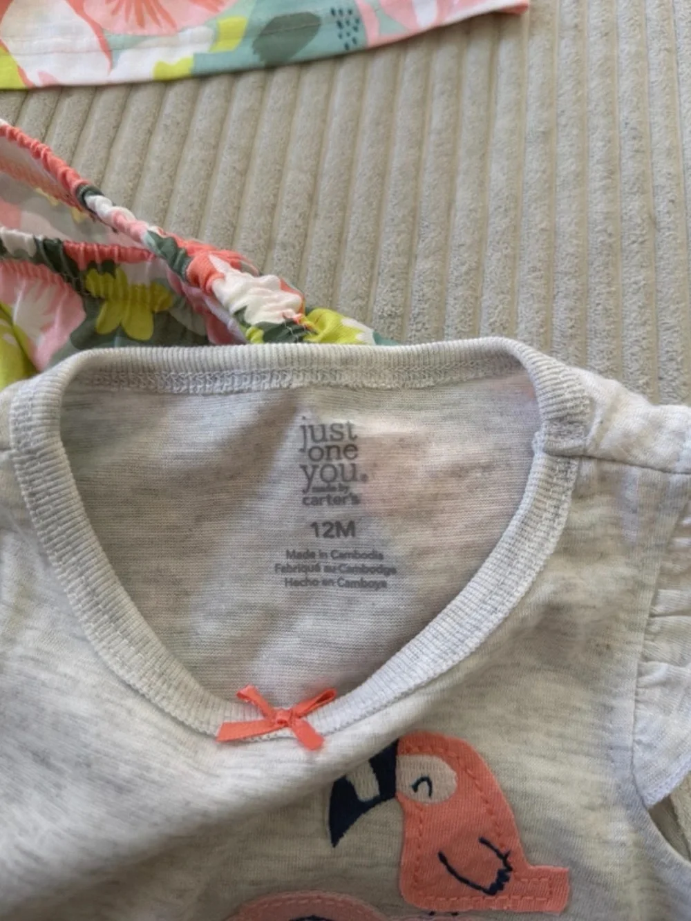 Girls Floral Tank, Shorts & Koala Tee Pajama Set - Pink & Gray